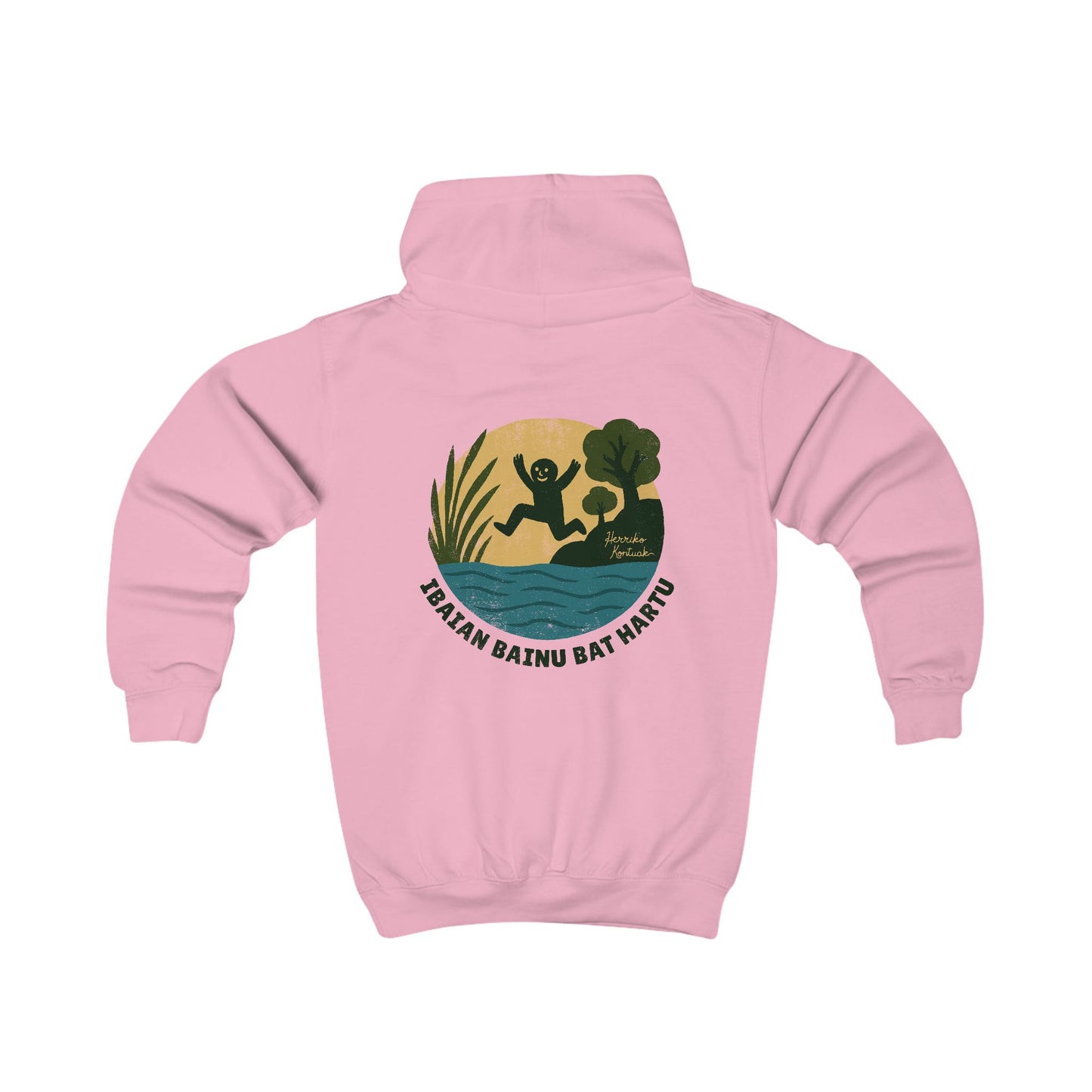 π¦π»π§π» Haurrentzako txanodun sudadera - Ibaian bainu bat hartu