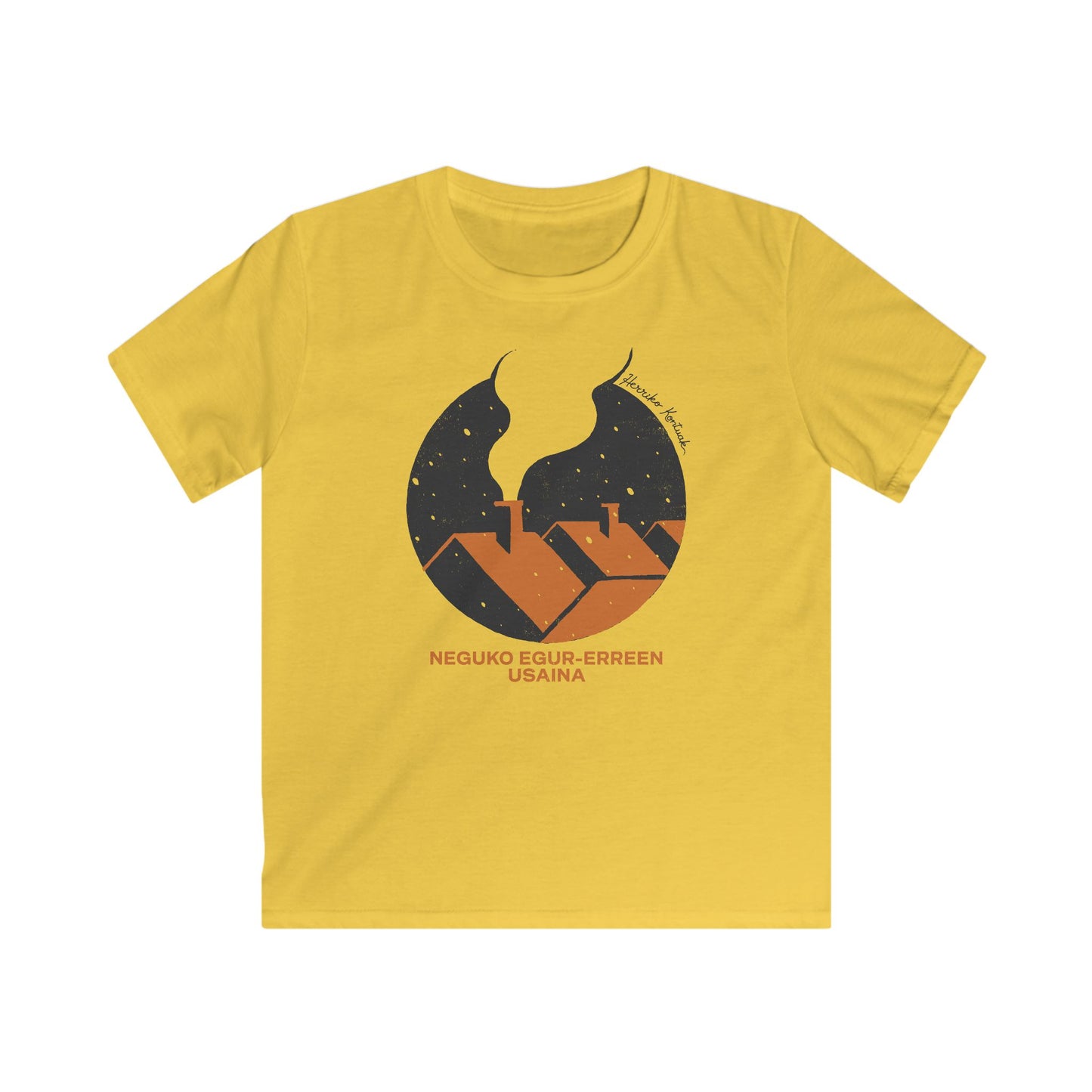 👦🏻👧🏻 Haurrentzako Kamiseta - Neguko egur-erreen usaina