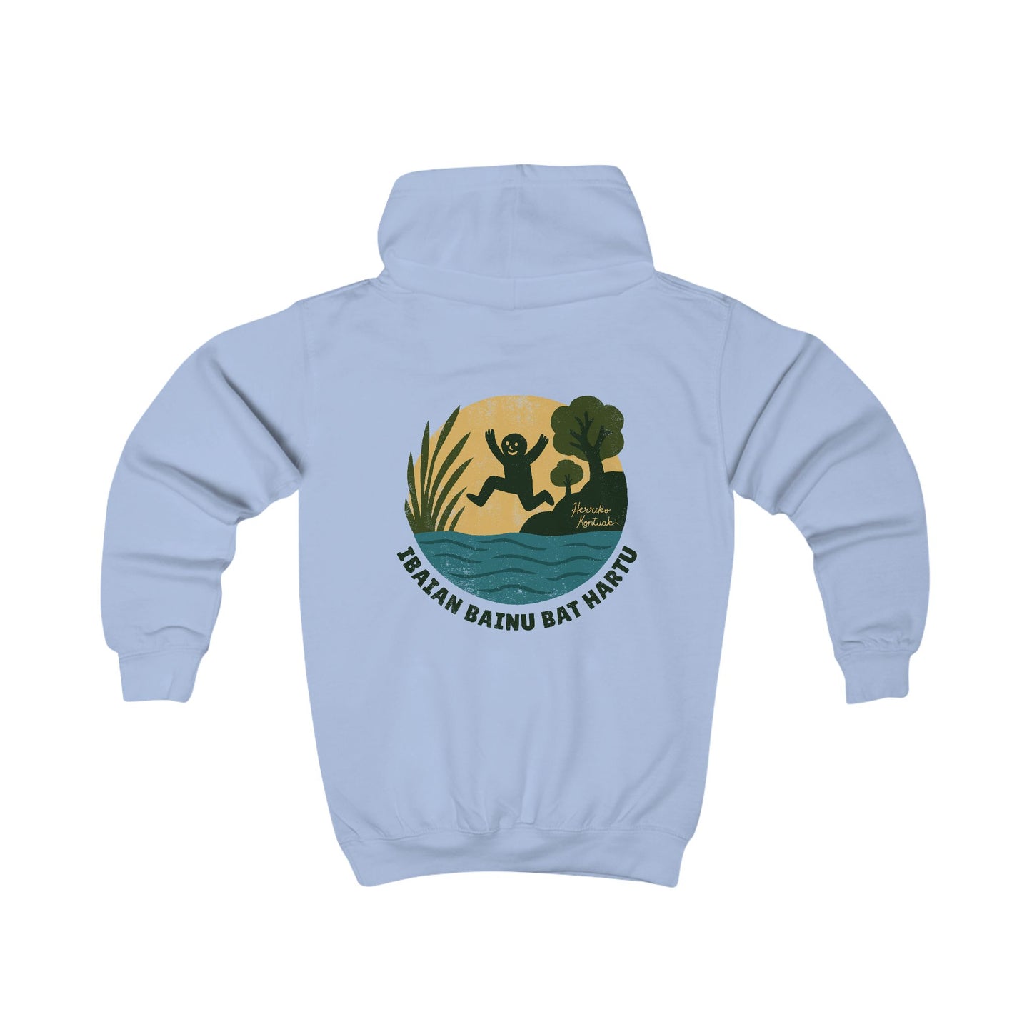 👦🏻👧🏻 Haurrentzako txanodun sudadera - Ibaian bainu bat hartu