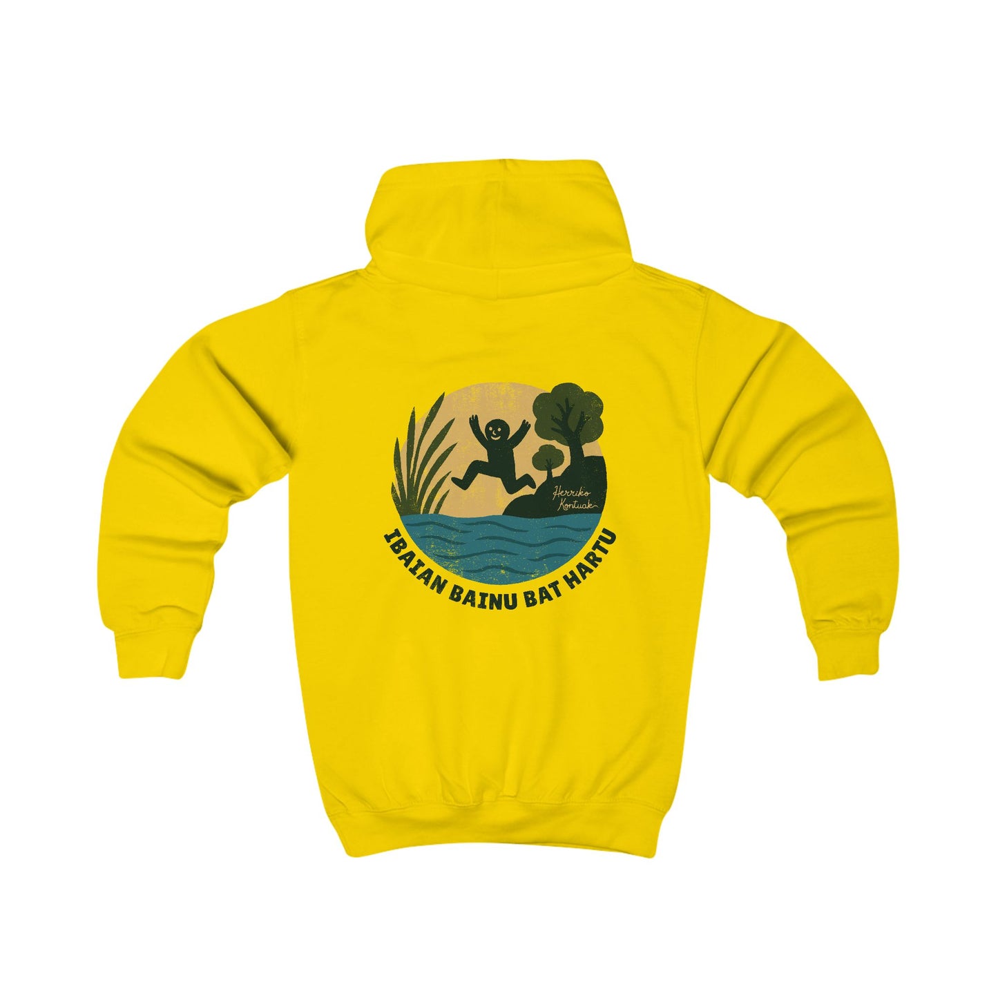 👦🏻👧🏻 Haurrentzako txanodun sudadera - Ibaian bainu bat hartu