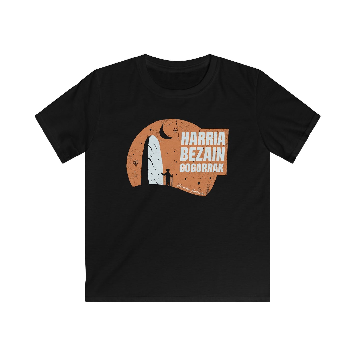 👦🏻👧🏻 Haurrentzako Kamiseta - Harria Bezain Gogorrak