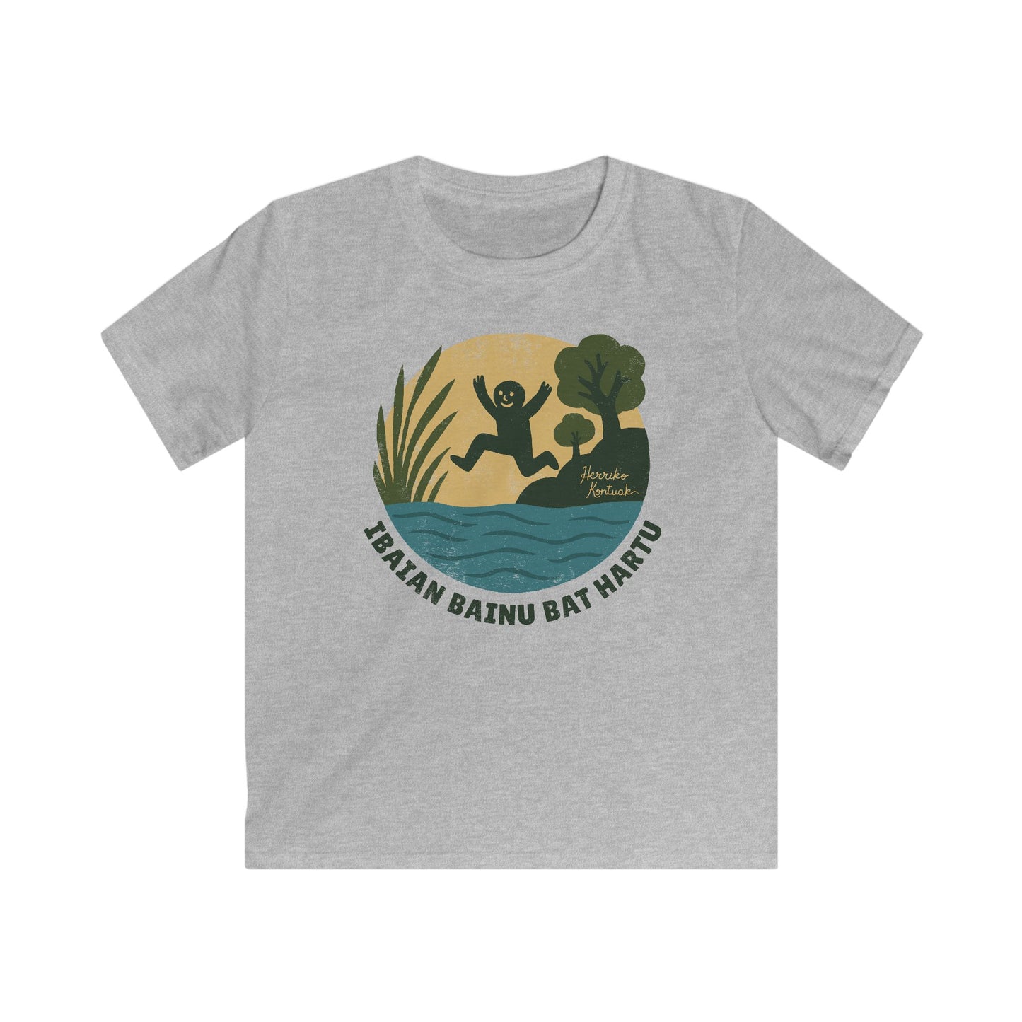 👦🏻👧🏻 Haurrentzako Kamiseta - Ibaian bainu bat hartu