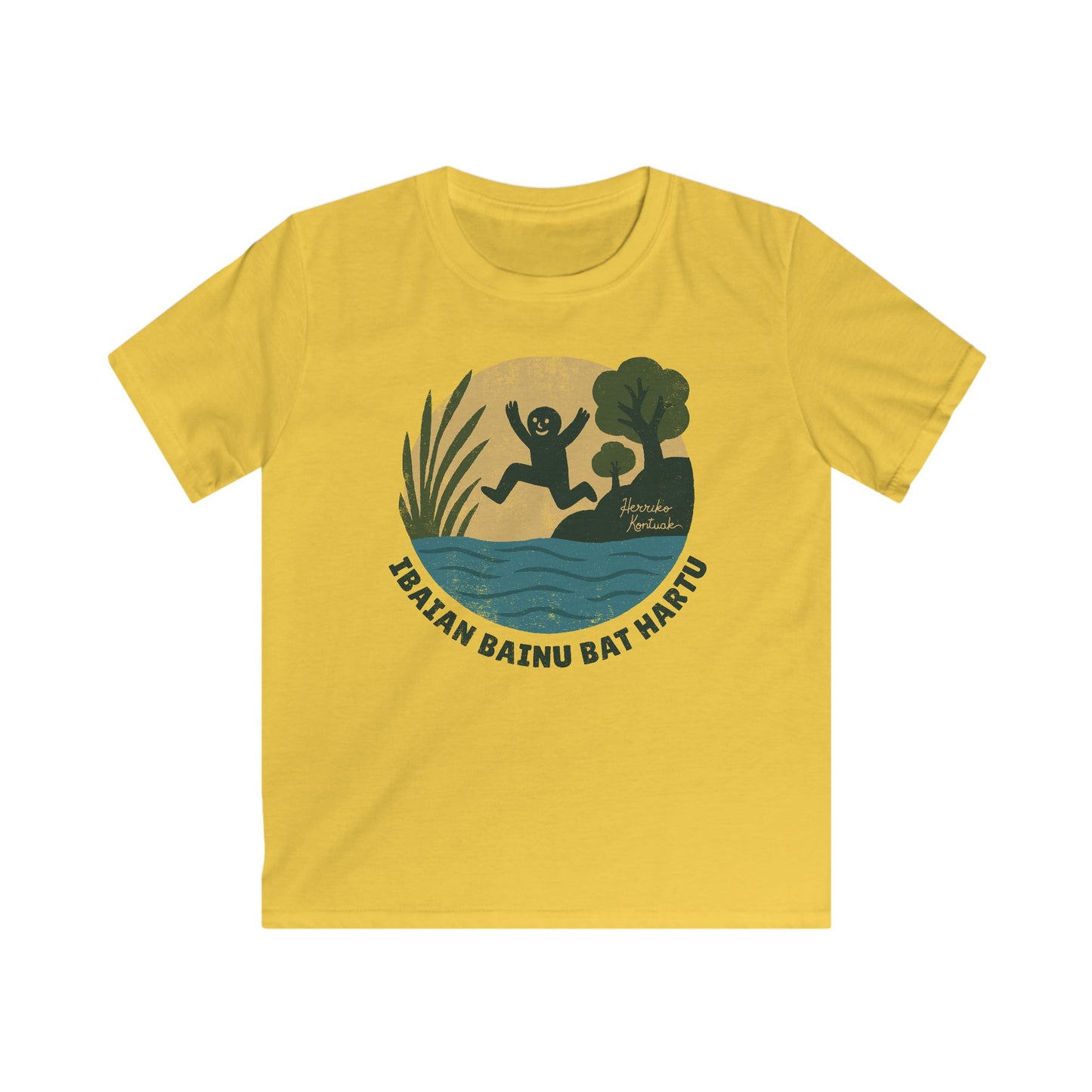 👦🏻👧🏻 Haurrentzako Kamiseta - Ibaian bainu bat hartu