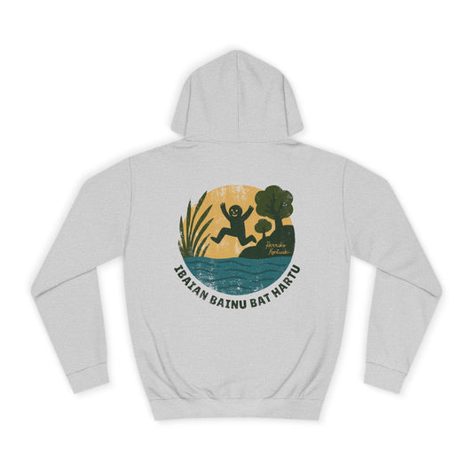 Ibaian bainu bat hartu - Unisex Txanodun Sudadera